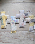 Quilted Prayer Weighted Cross - Prayer Cross - Comfort Cross - Well Worn Series - Religious Gift - Everyday Phrases & Colors