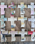Quilted Prayer Weighted Cross - Prayer Cross - Comfort Cross - Well Worn Series - Religious Gift - Everyday Phrases & Colors