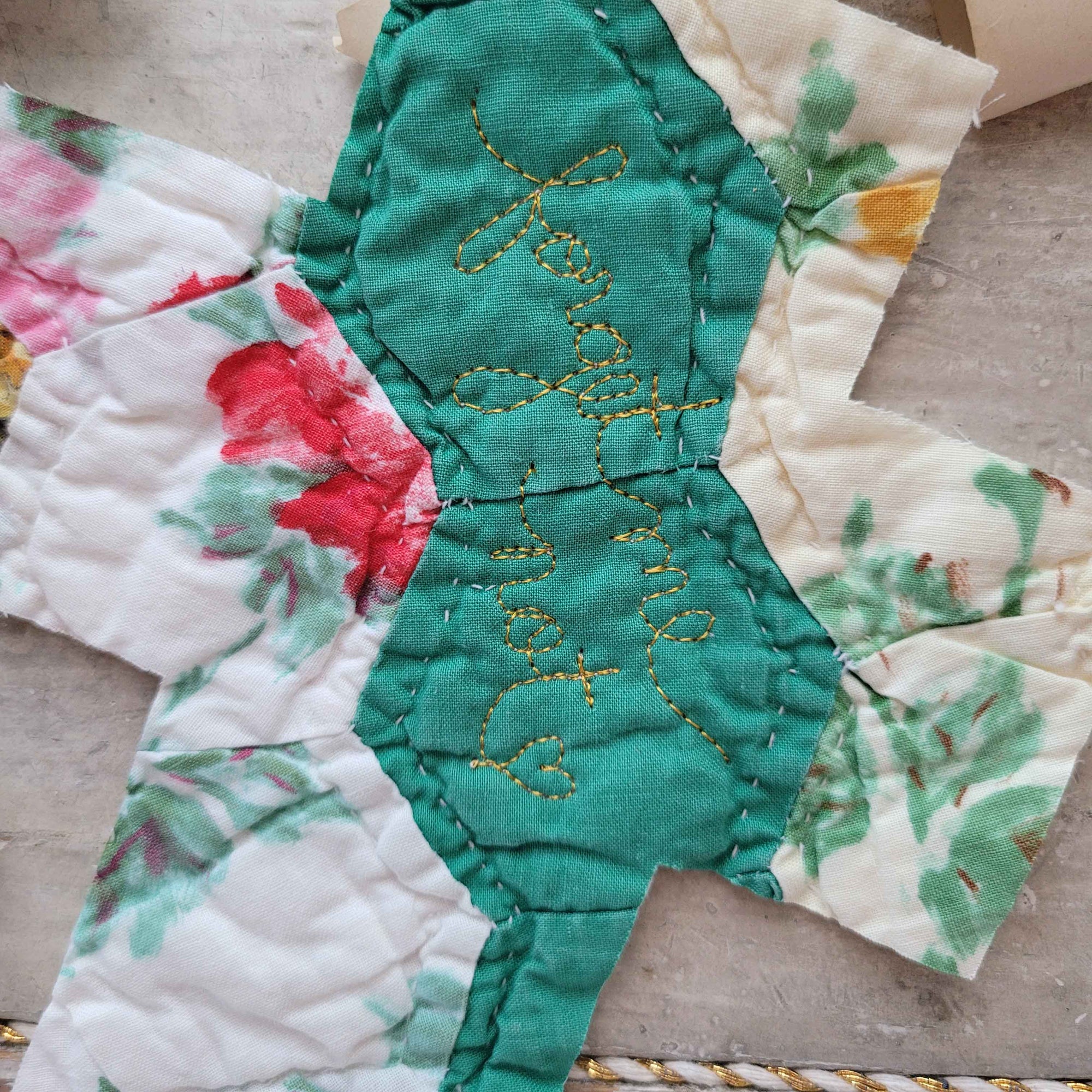 quilted prayer comfort cross forget me not copyright spring renee